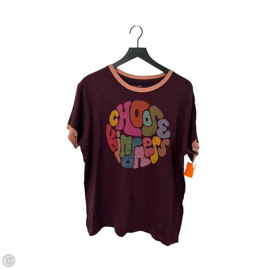 Top Short Sleeve By Natural Life In Purple, Size: Xs