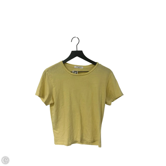 Top Short Sleeve Basic By Cmc In Yellow, Size: L