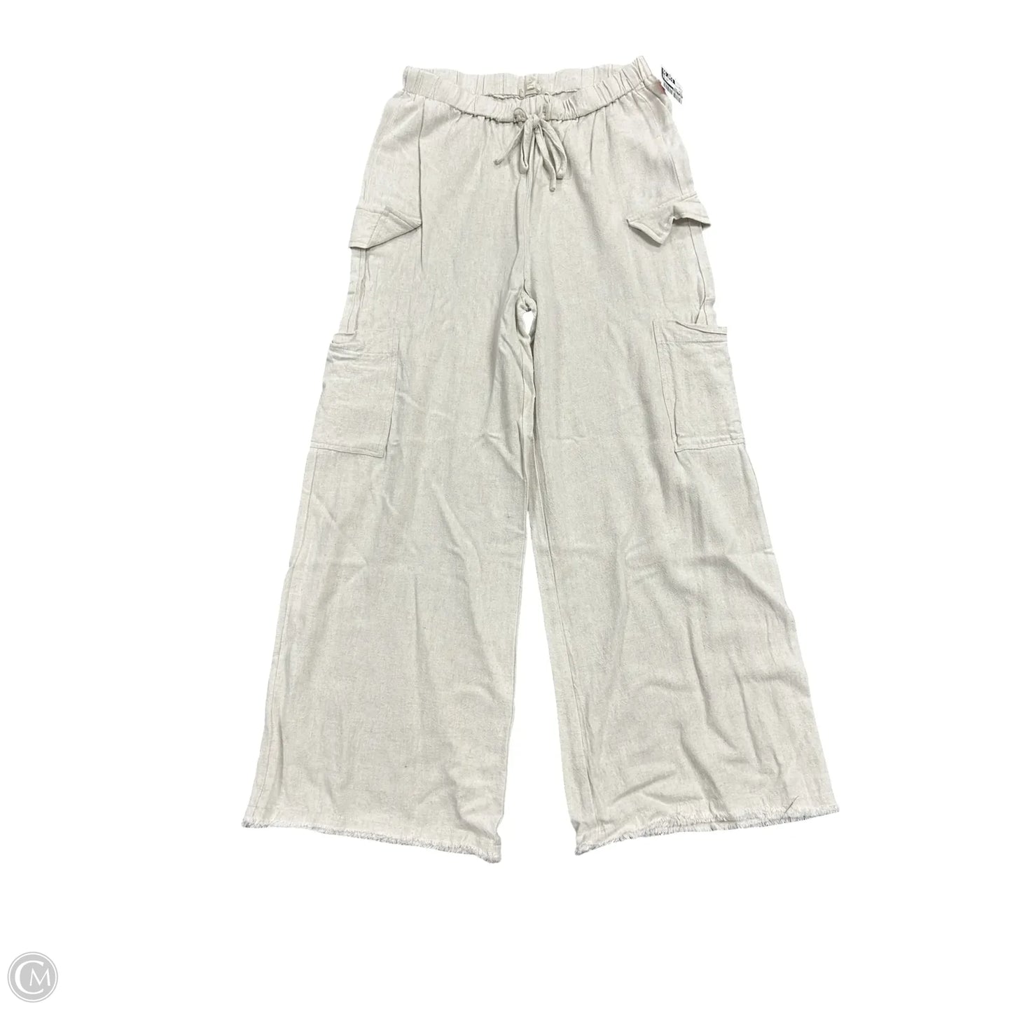 Pants Linen By Hem & Thread In Cream, Size: M