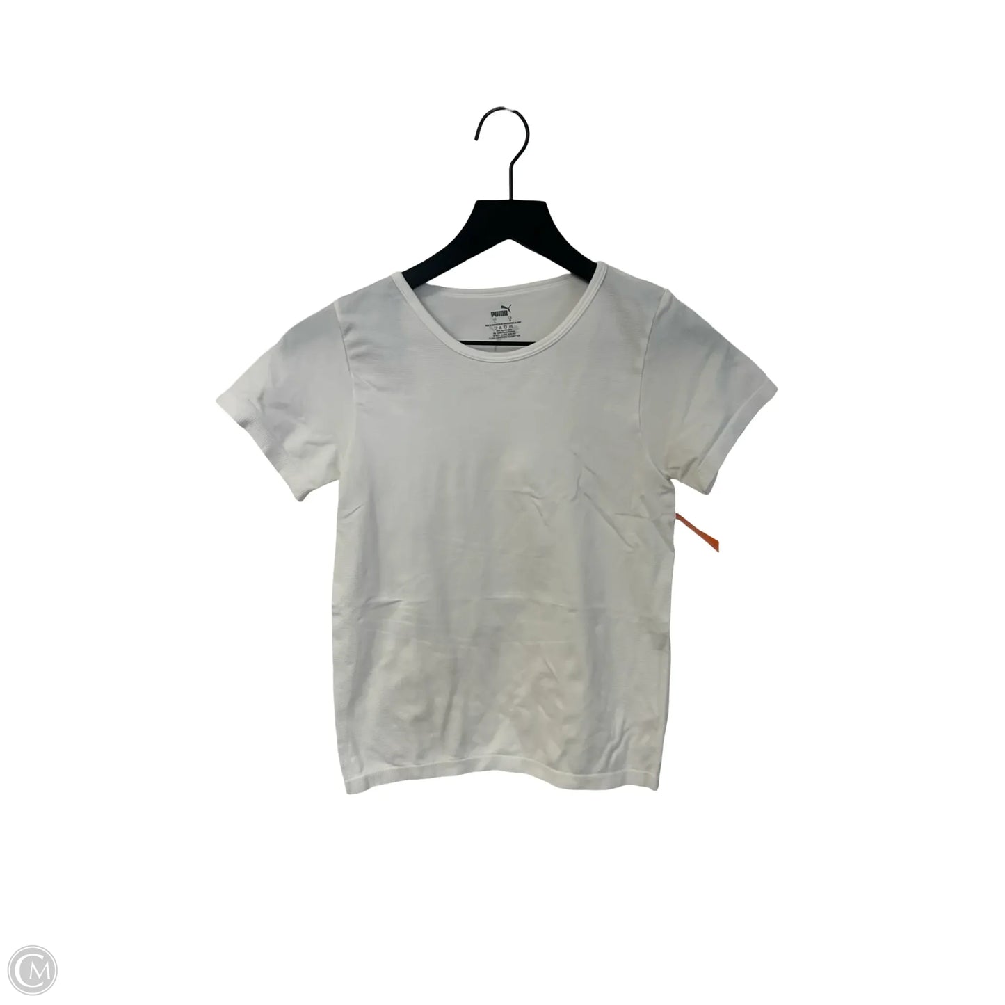 Athletic Top Short Sleeve By Puma In White, Size: L