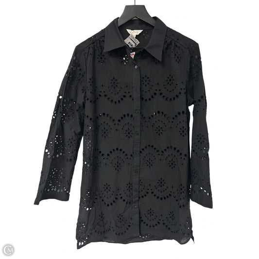 Blouse Long Sleeve By Adiva In Black, Size: M