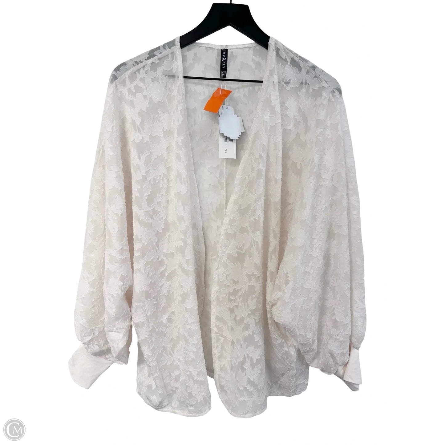Top Long Sleeve By Cmc In Cream, Size: Osfm