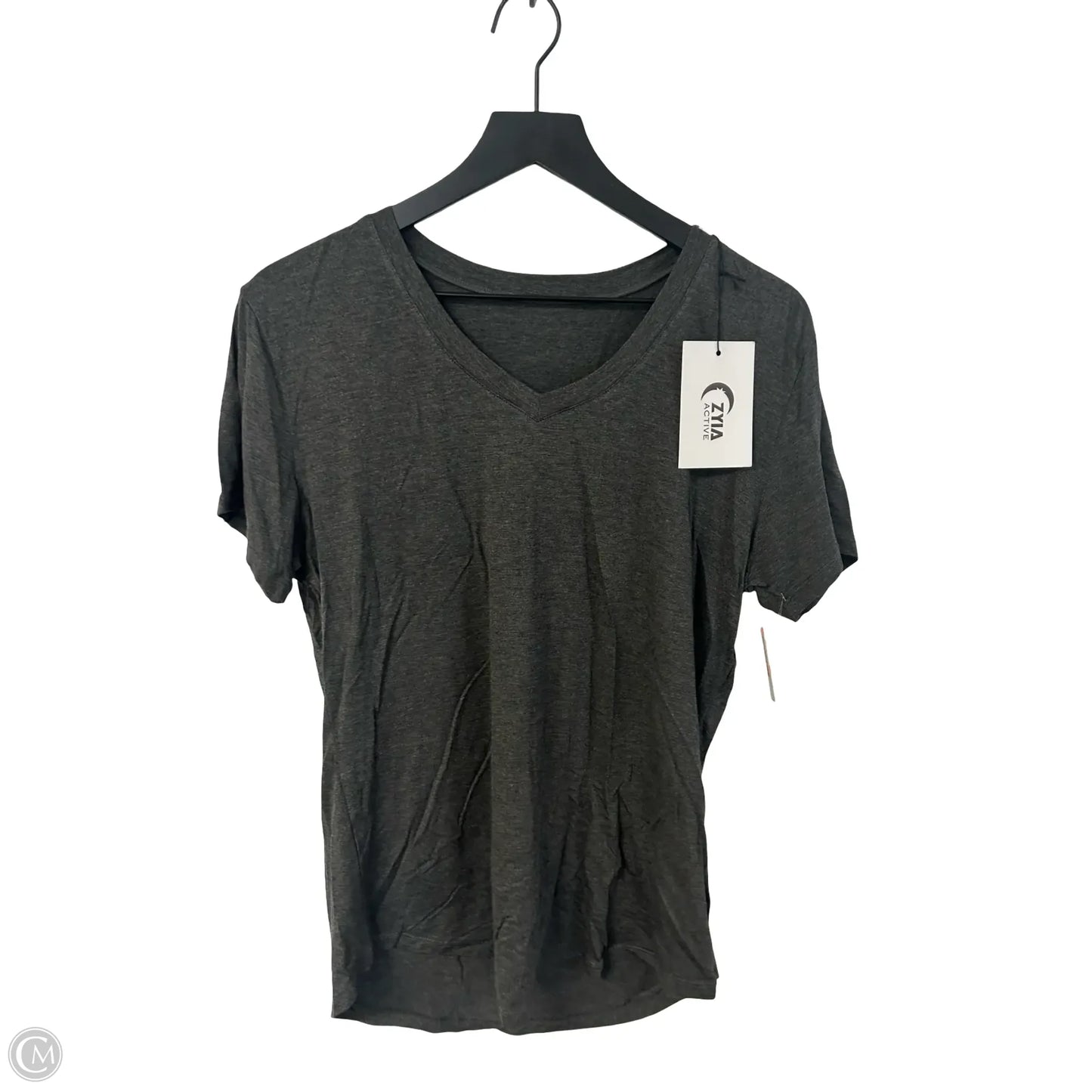 Athletic Top Short Sleeve By Zyia In Grey, Size: M