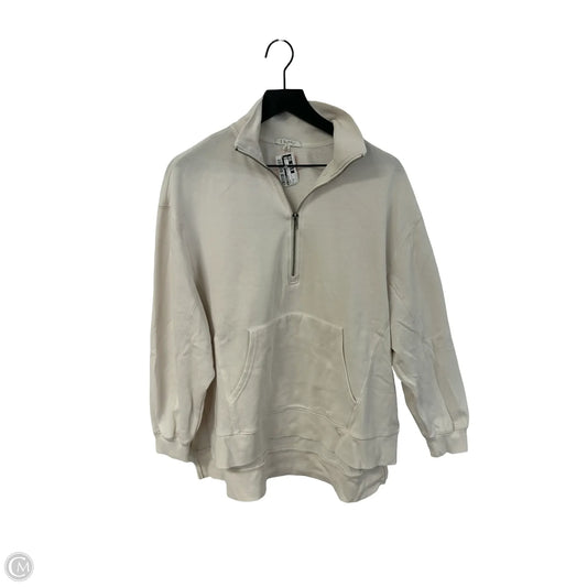Sweatshirt Collar By Z Supply In Ivory, Size: M