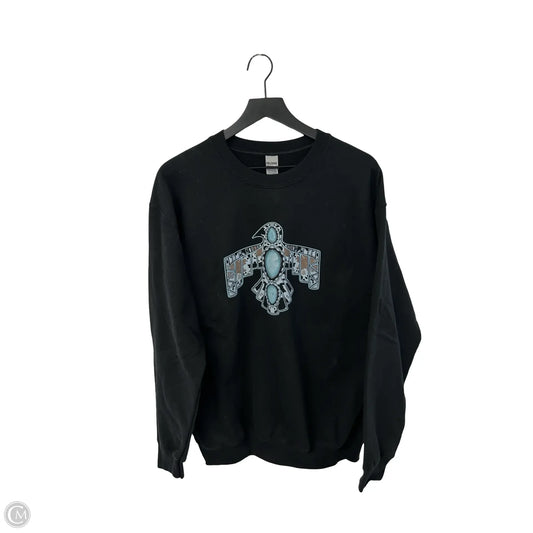Sweatshirt Crewneck By Gildan In Black, Size: L
