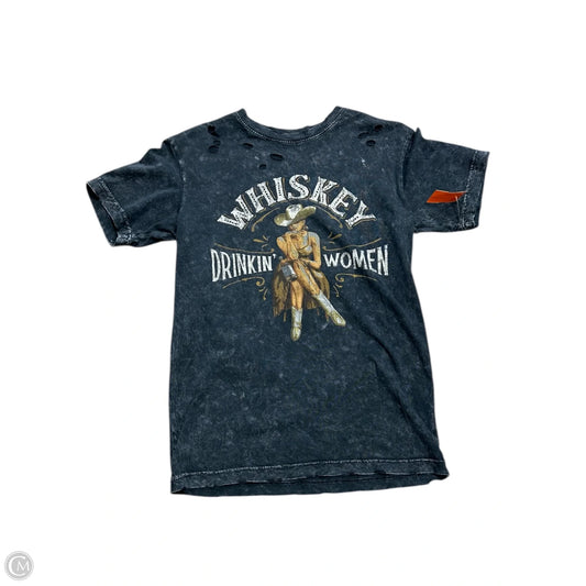 Top Short Sleeve Basic By Clothes Mentor In Grey, Size: Xs