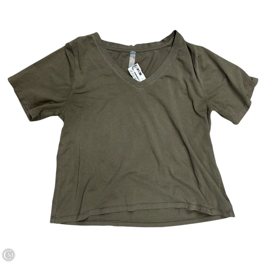 Top Short Sleeve Basic By Mono B In Green, Size: M