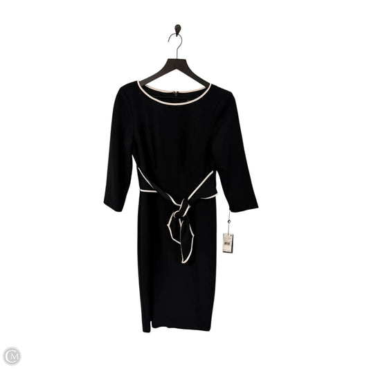 Dress Work By Adrianna Papell In Black & White, Size: 8