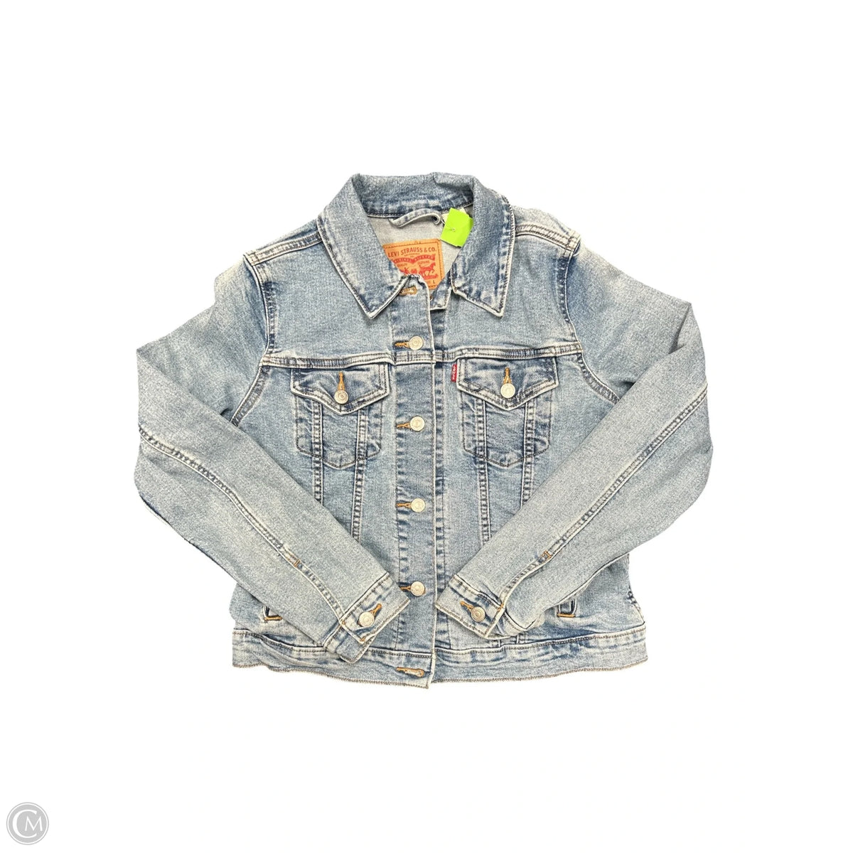 Jacket Denim By Levis In Blue Denim, Size: L