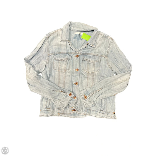 Jacket Denim By Clothes Mentor In Blue Denim, Size: L