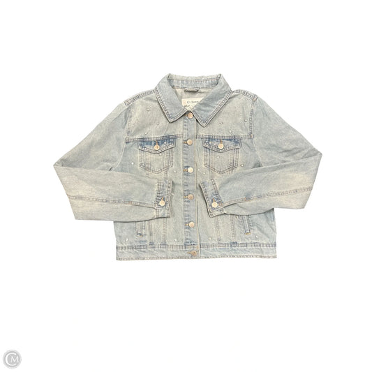 Jacket Denim By Ci Sono In Blue Denim, Size: L