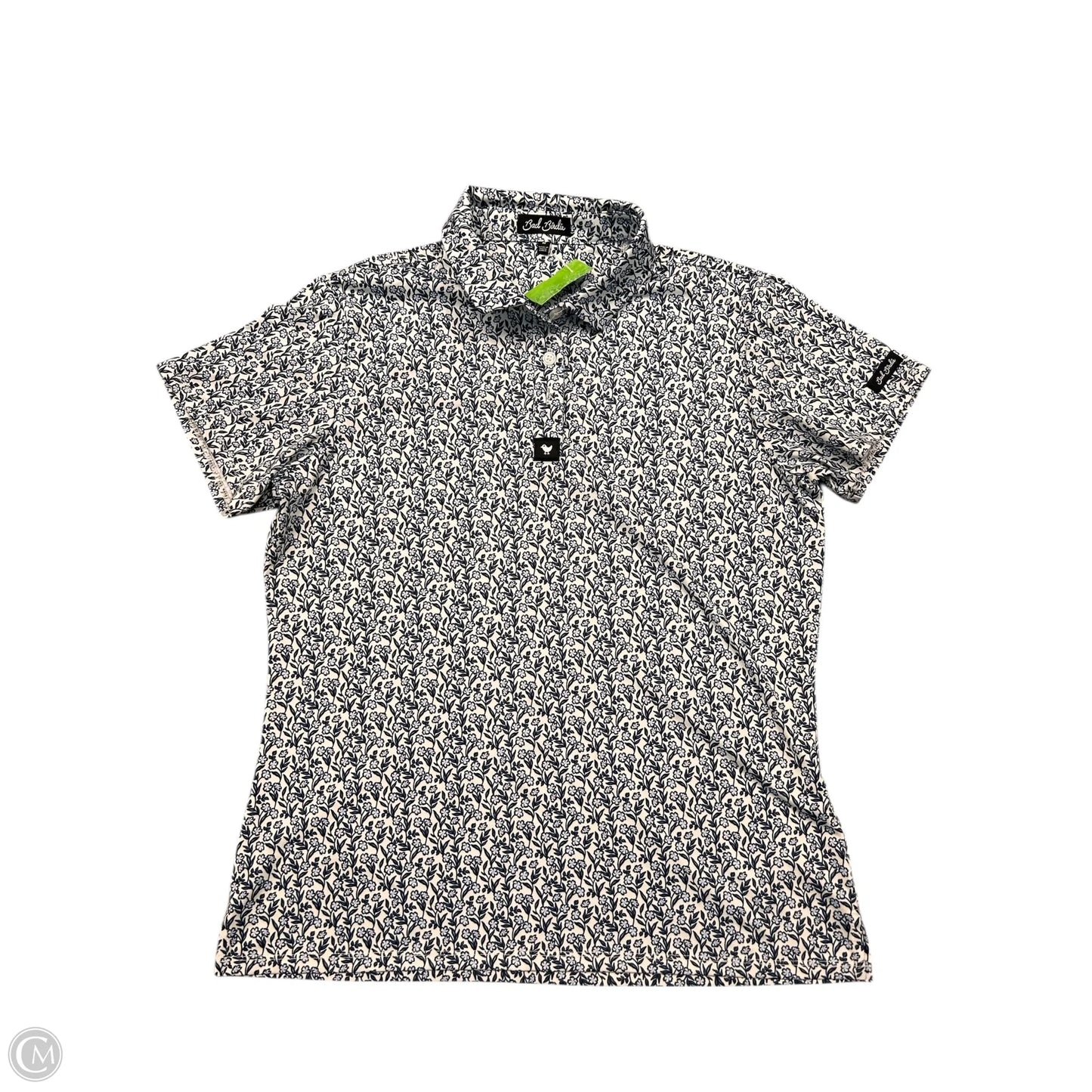 Athletic Top Short Sleeve By Cmc In Blue & White, Size: M