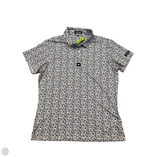 Athletic Top Short Sleeve By Cmc In Blue & White, Size: M