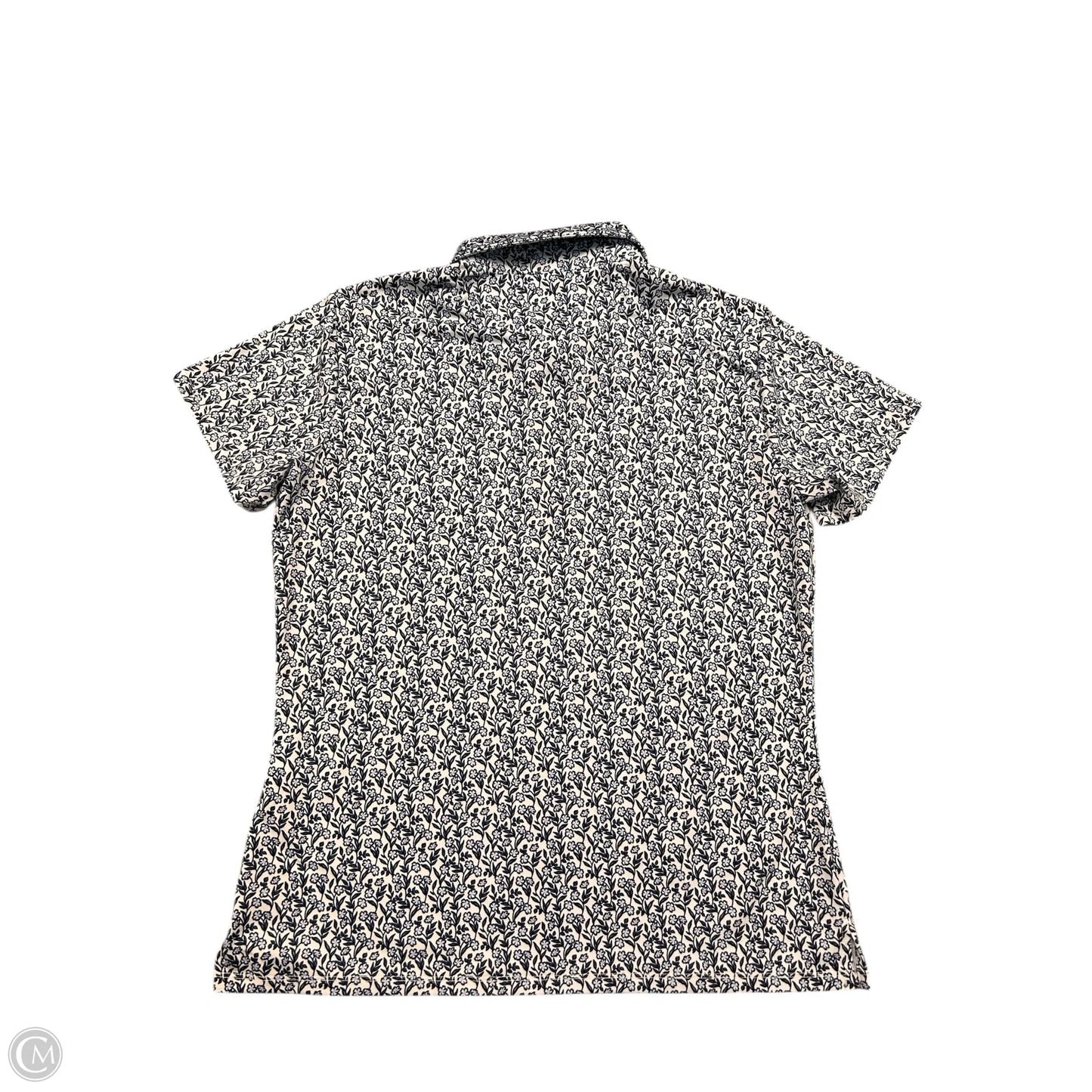 Athletic Top Short Sleeve By Cmc In Blue & White, Size: M