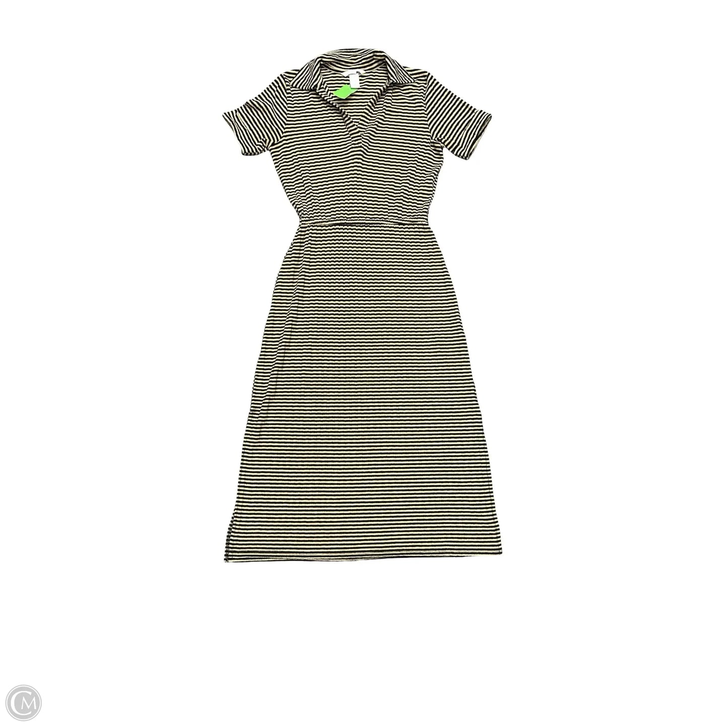 Dress Casual Maxi By H&m In Black & Tan, Size: Xs