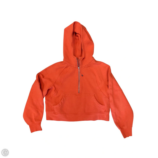 Athletic Sweatshirt Hoodie By Lululemon In Orange, Size: Xs