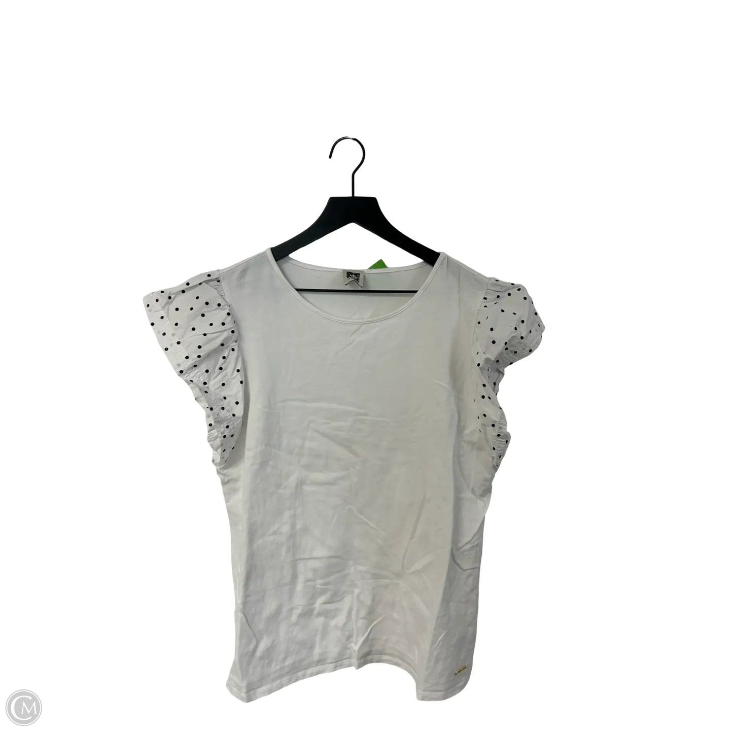 Top Short Sleeve By Anne Klein In White, Size: M