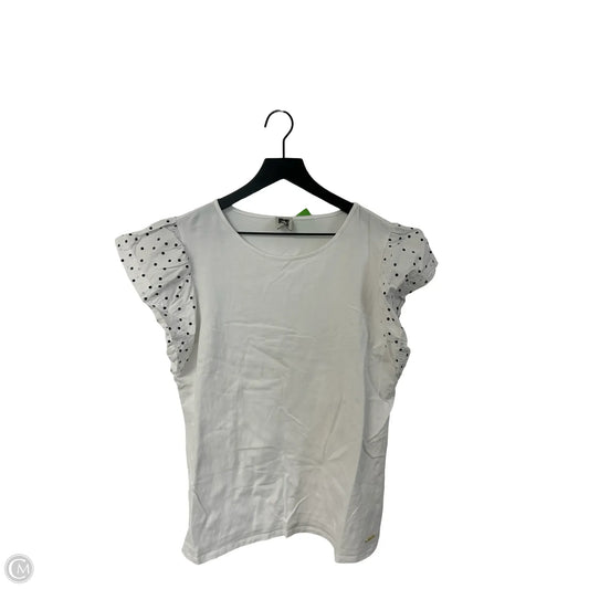 Top Short Sleeve By Anne Klein In White, Size: M