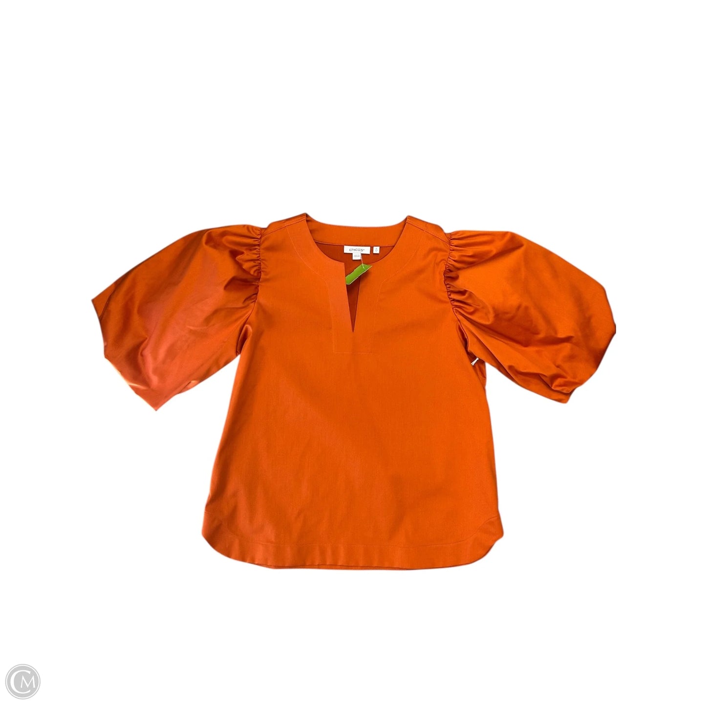 Top Short Sleeve By Chicos In Orange, Size: S