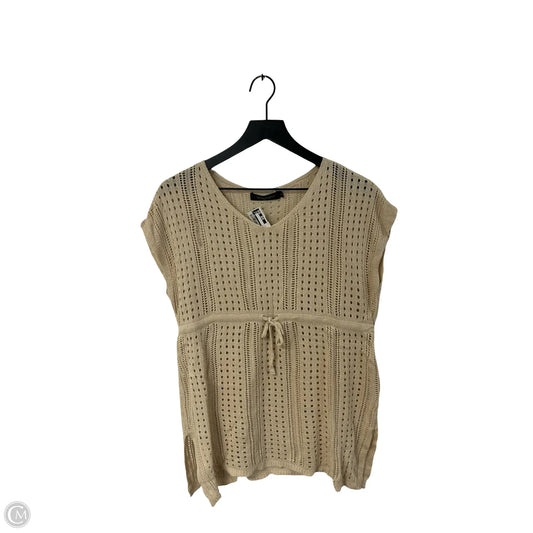 Top Short Sleeve By Merokeety In Tan, Size: S