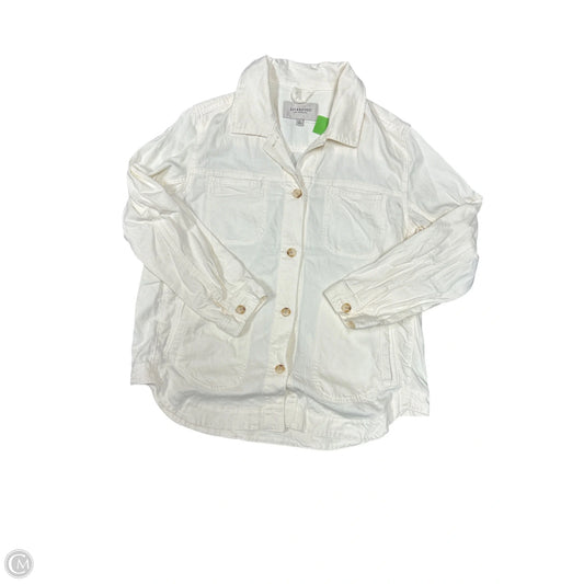 Jacket Denim By Liverpool In White Denim, Size: M