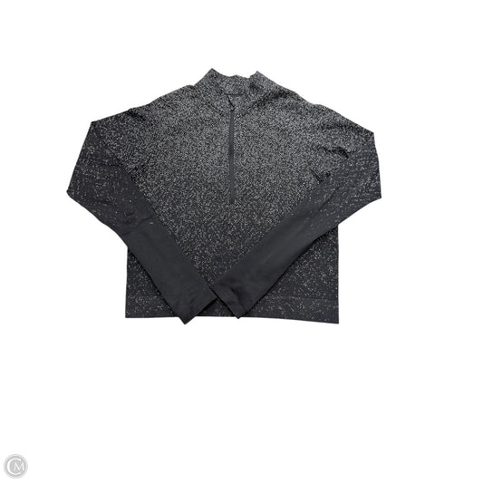 Athletic Top Long Sleeve Crewneck By Lululemon In Black & Grey, Size: 10