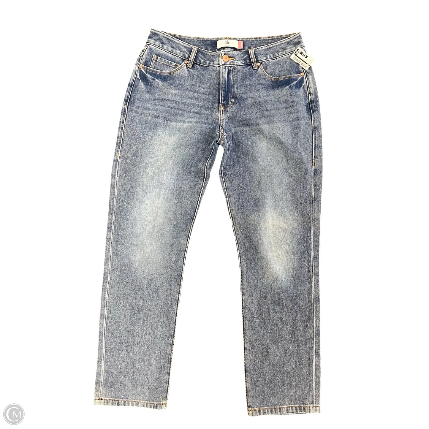 Jeans Straight By Cabi In Blue Denim, Size: 6