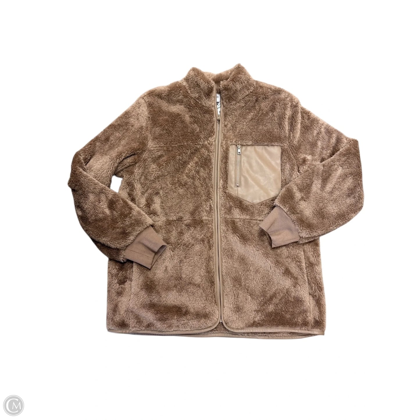Jacket Faux Fur & Sherpa By Cabi In Brown, Size: S