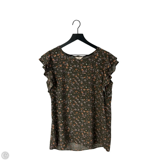 Top Short Sleeve By Betseys Boutique Shop In Floral Print, Size: L