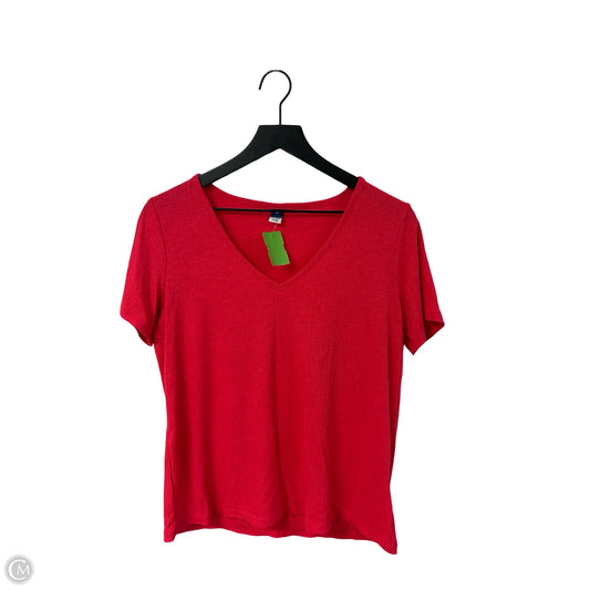 Top Short Sleeve Basic By Old Navy In Coral, Size: S