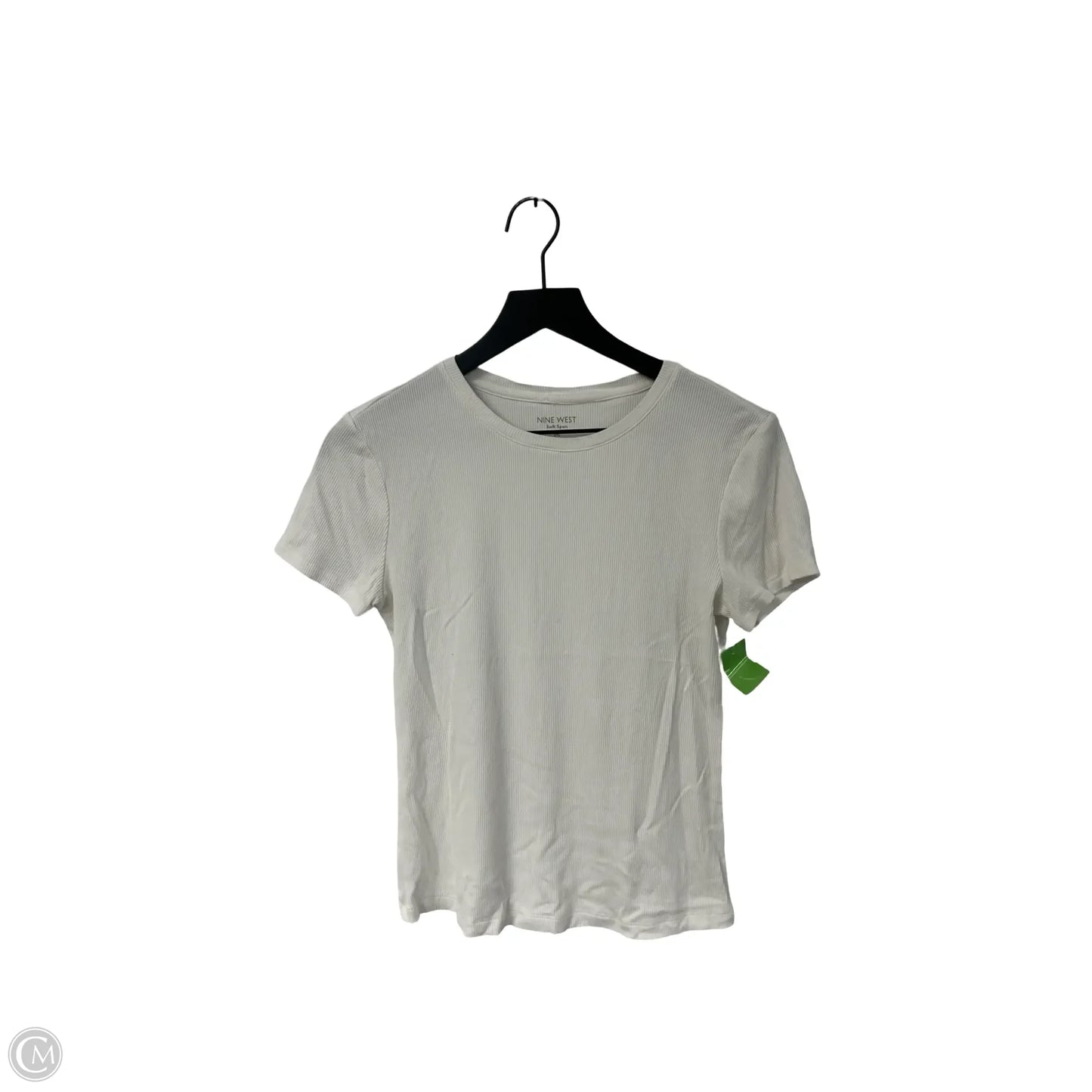 Top Short Sleeve Basic By Nine West Apparel In White, Size: M
