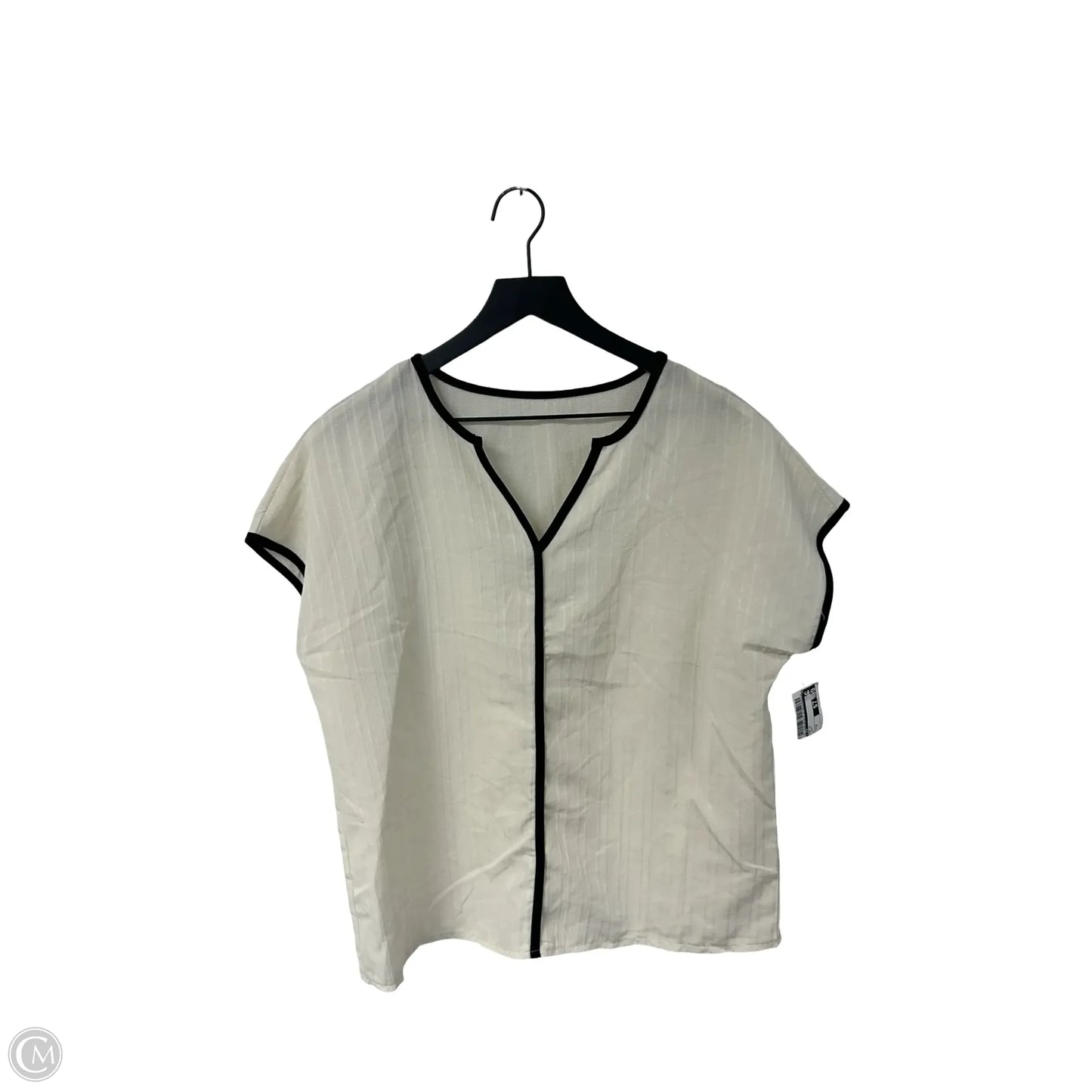 Top Short Sleeve By Cmf In Ivory, Size: M