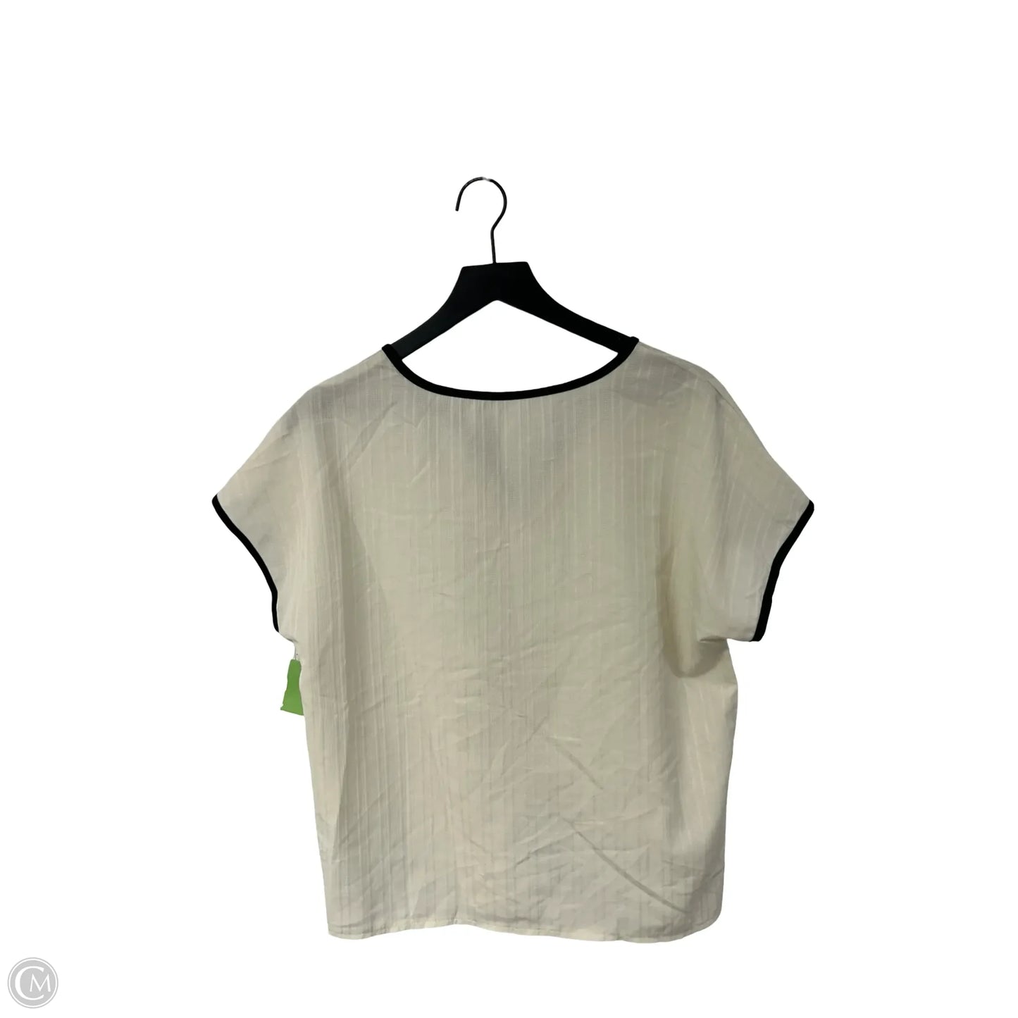 Top Short Sleeve By Cmf In Ivory, Size: M