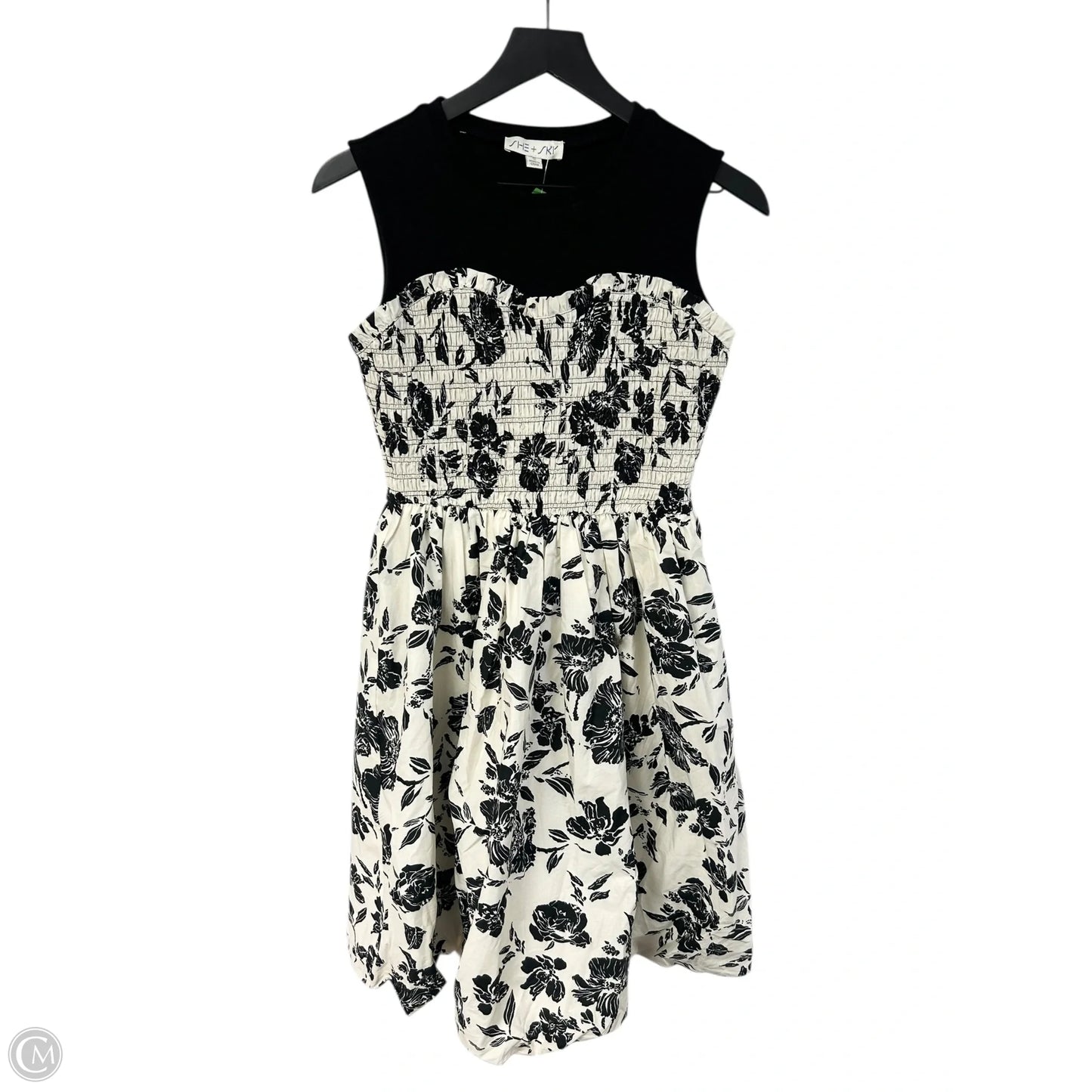 Dress Casual Midi By She + Sky In Black & White, Size: S