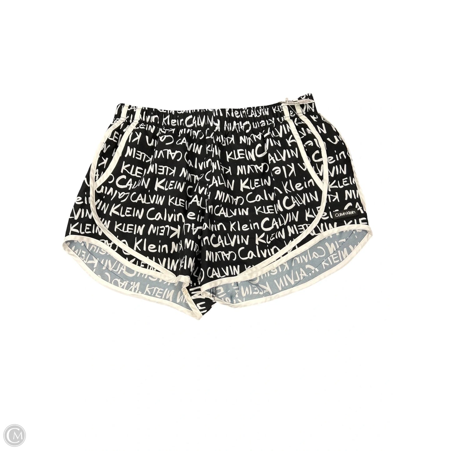 Athletic Shorts By Calvin Klein Performance In Black & White, Size: M