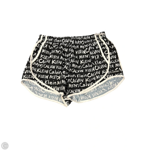 Athletic Shorts By Calvin Klein Performance In Black & White, Size: M