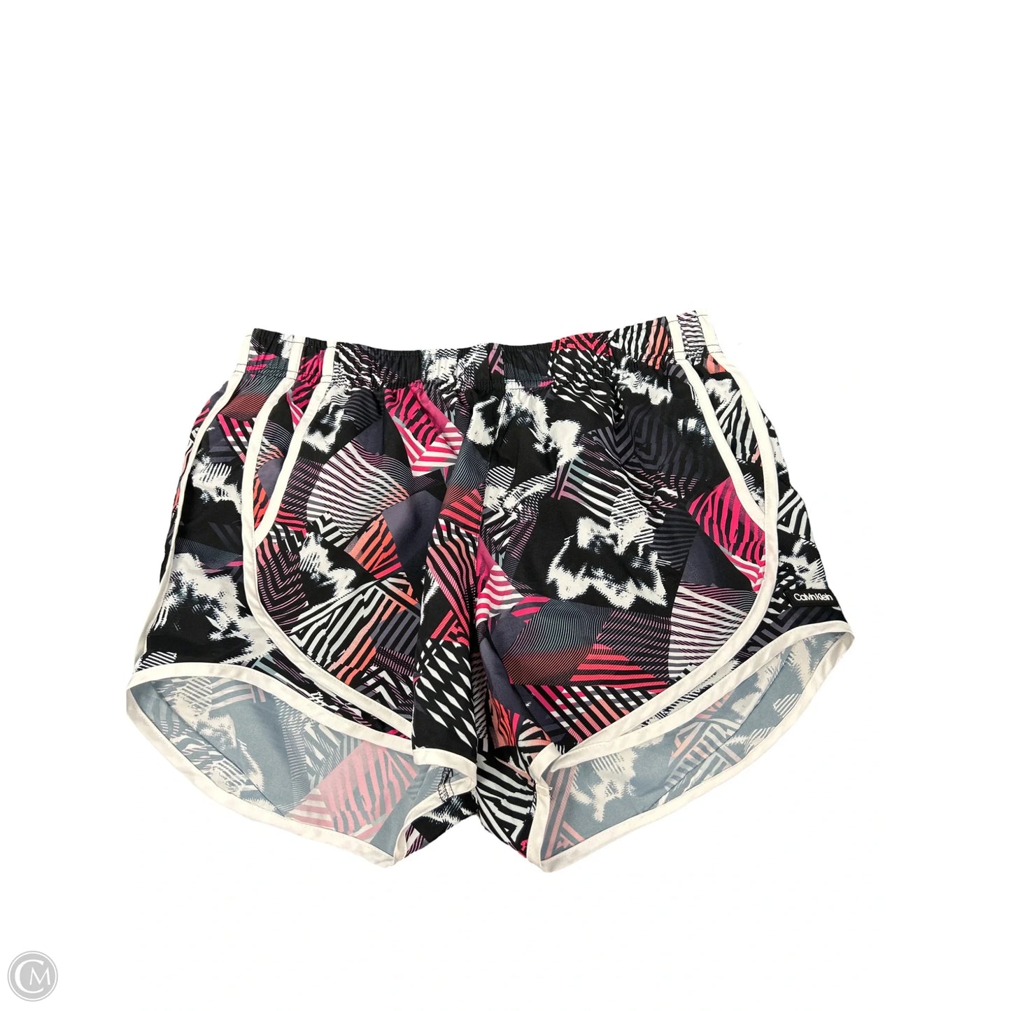 Athletic Shorts By Calvin Klein Performance In Black & Pink, Size: M