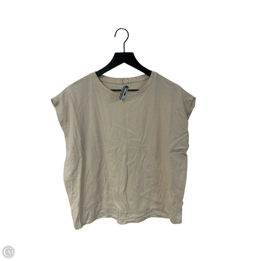 Top Short Sleeve Basic By Cmc In Tan, Size: S