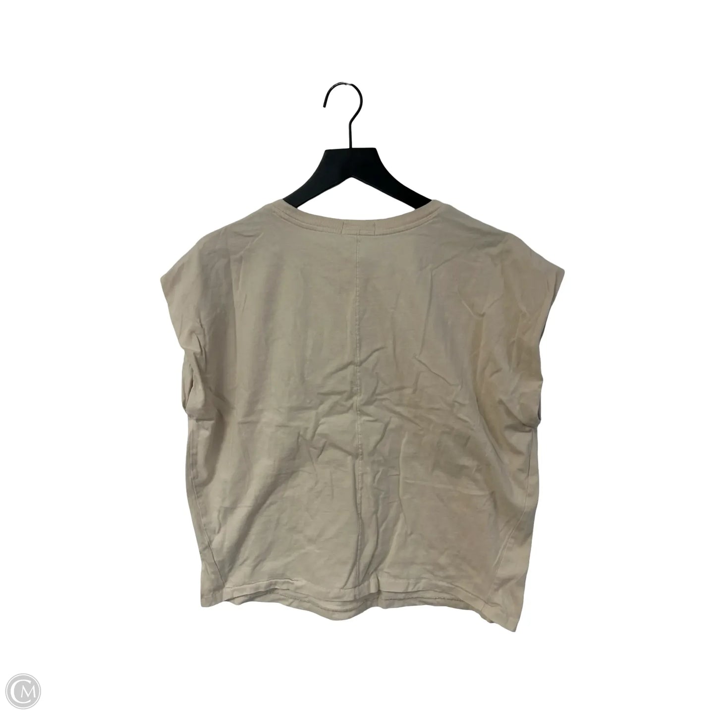 Top Short Sleeve Basic By Cmc In Tan, Size: S