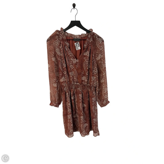 Dress Casual Short By Dress Forum In Brown & Cream, Size: S