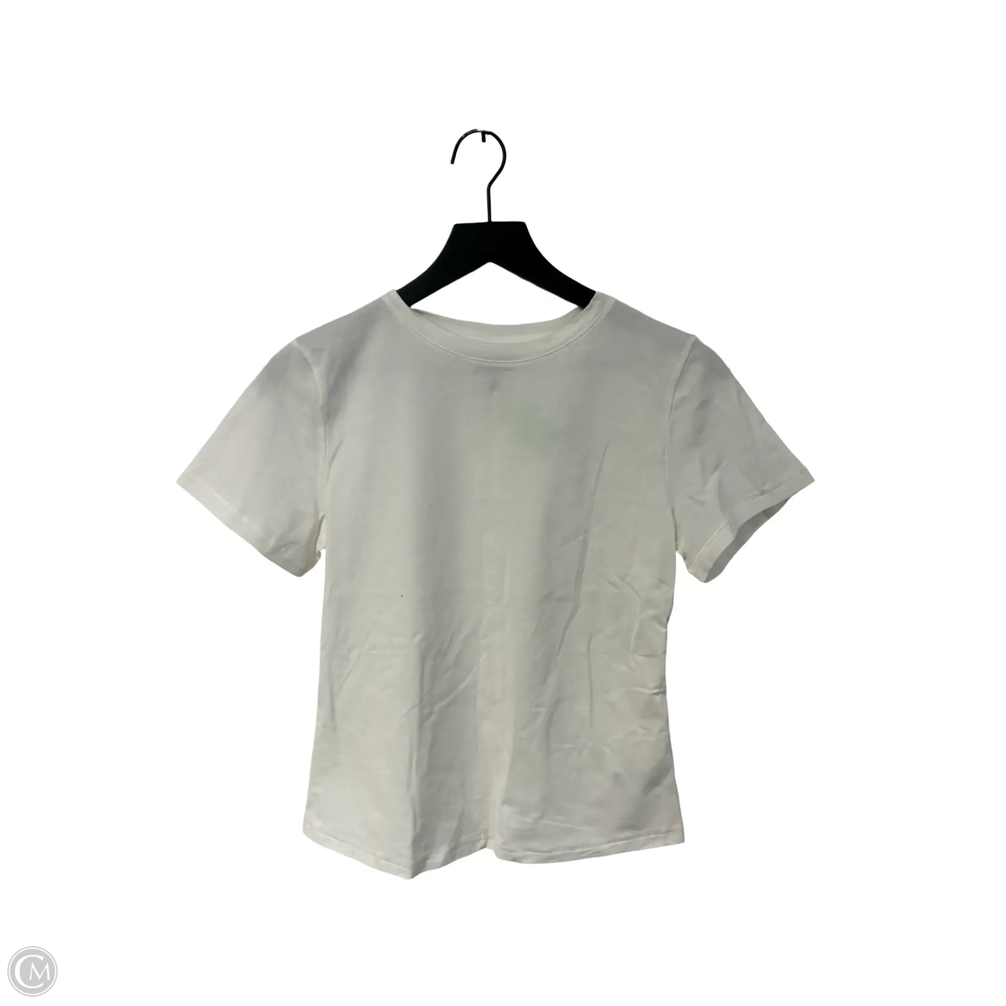 Top Short Sleeve Basic By Scoop In White, Size: L