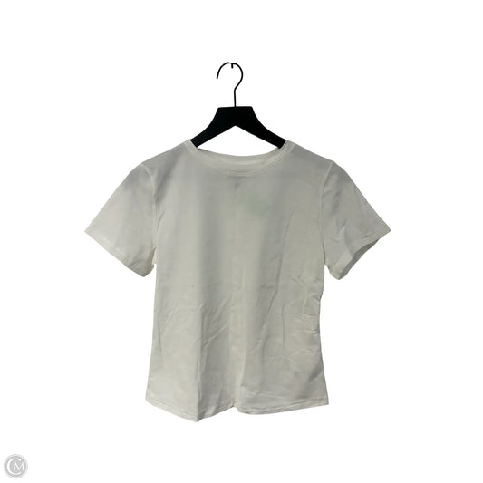 Top Short Sleeve Basic By Scoop In White, Size: L