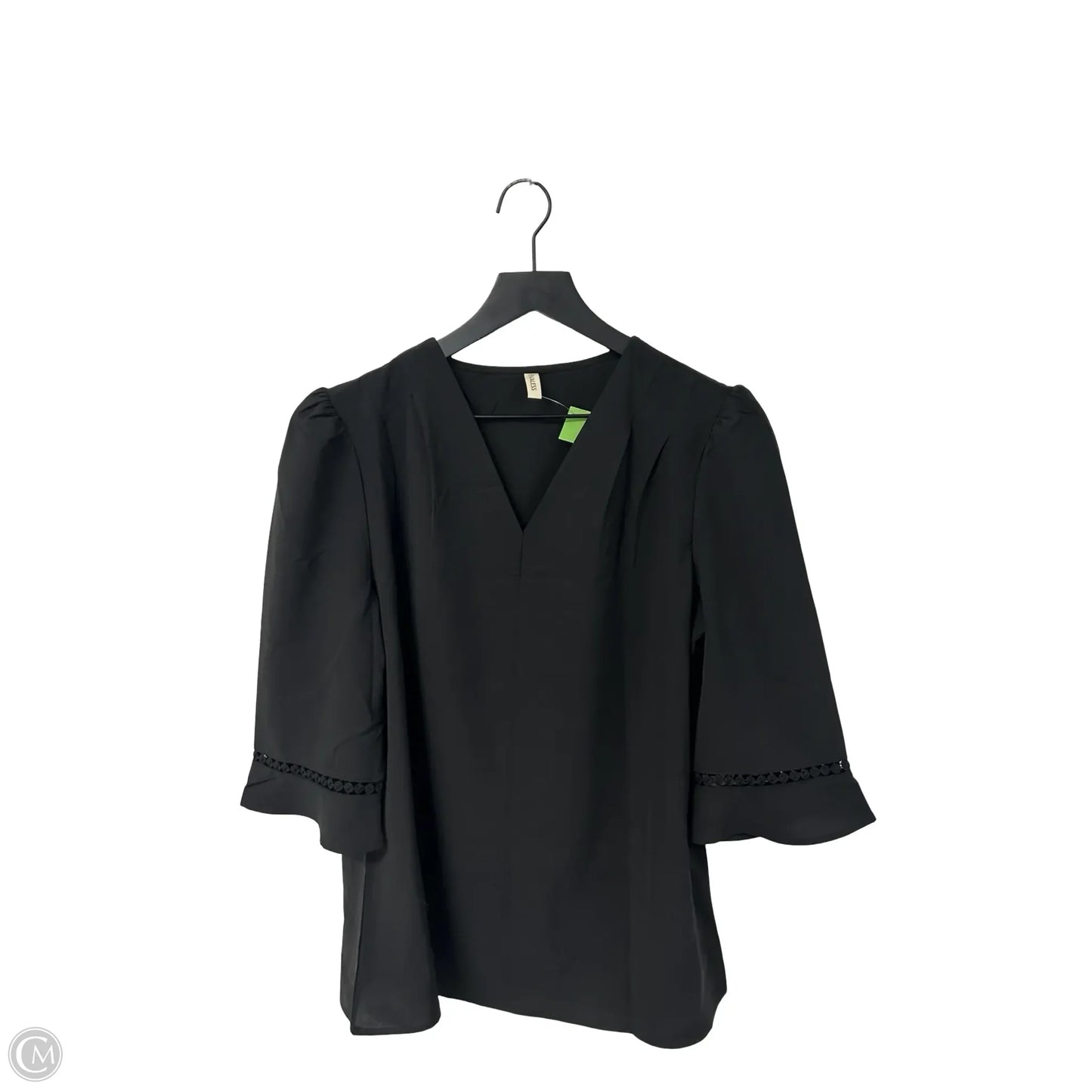 Top Short Sleeve By Cme In Black, Size: M