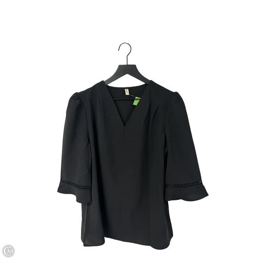 Top Short Sleeve By Cme In Black, Size: M