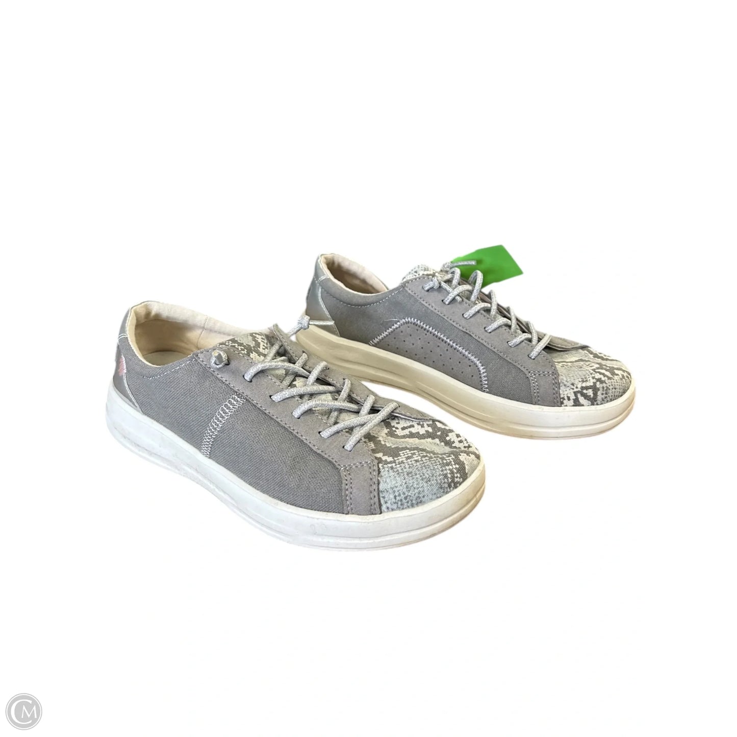 Shoes Flats By Hey Dude In Cream & Grey, Size: 6