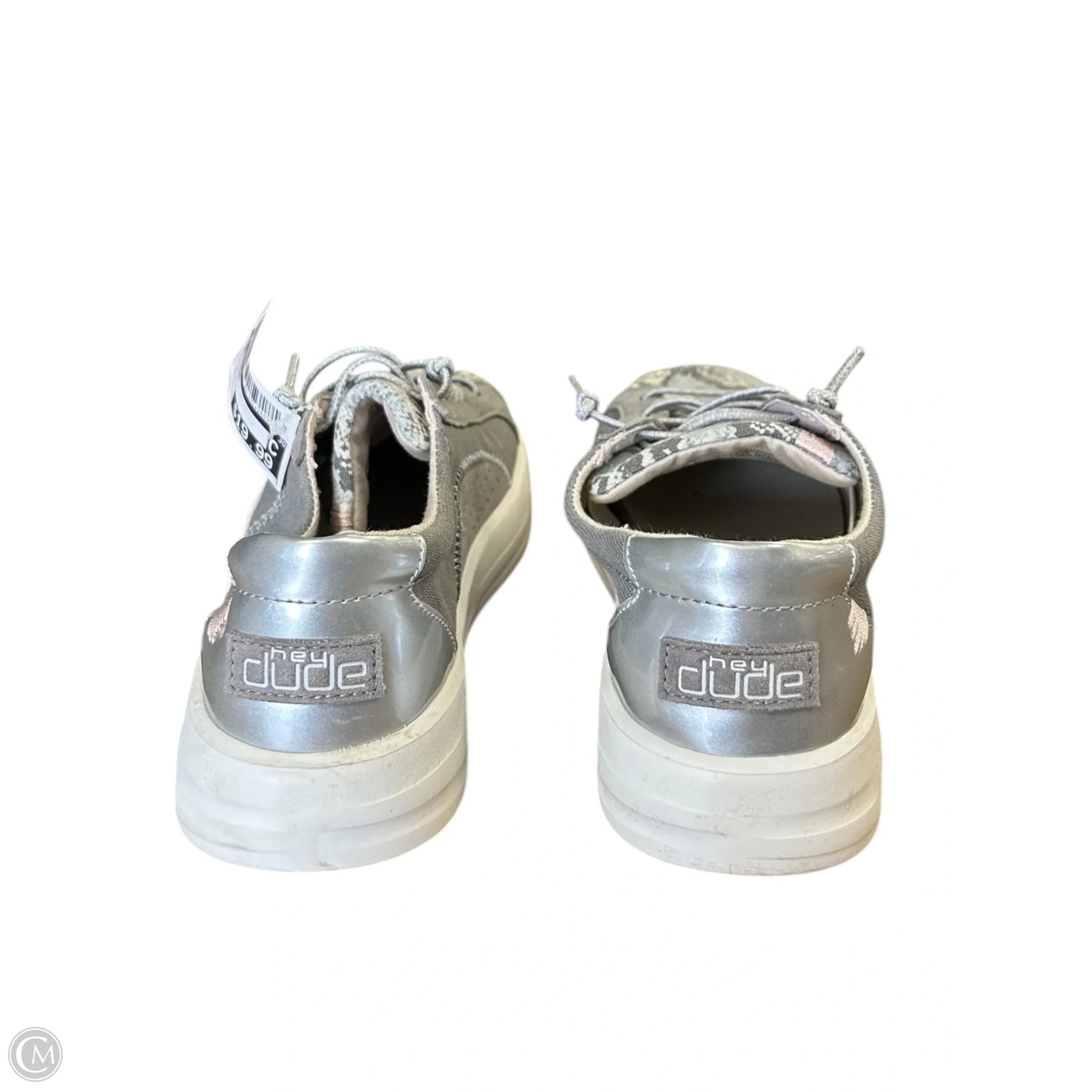 Shoes Flats By Hey Dude In Cream & Grey, Size: 6