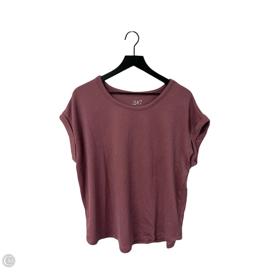 Top Short Sleeve By Maurices In Pink, Size: L