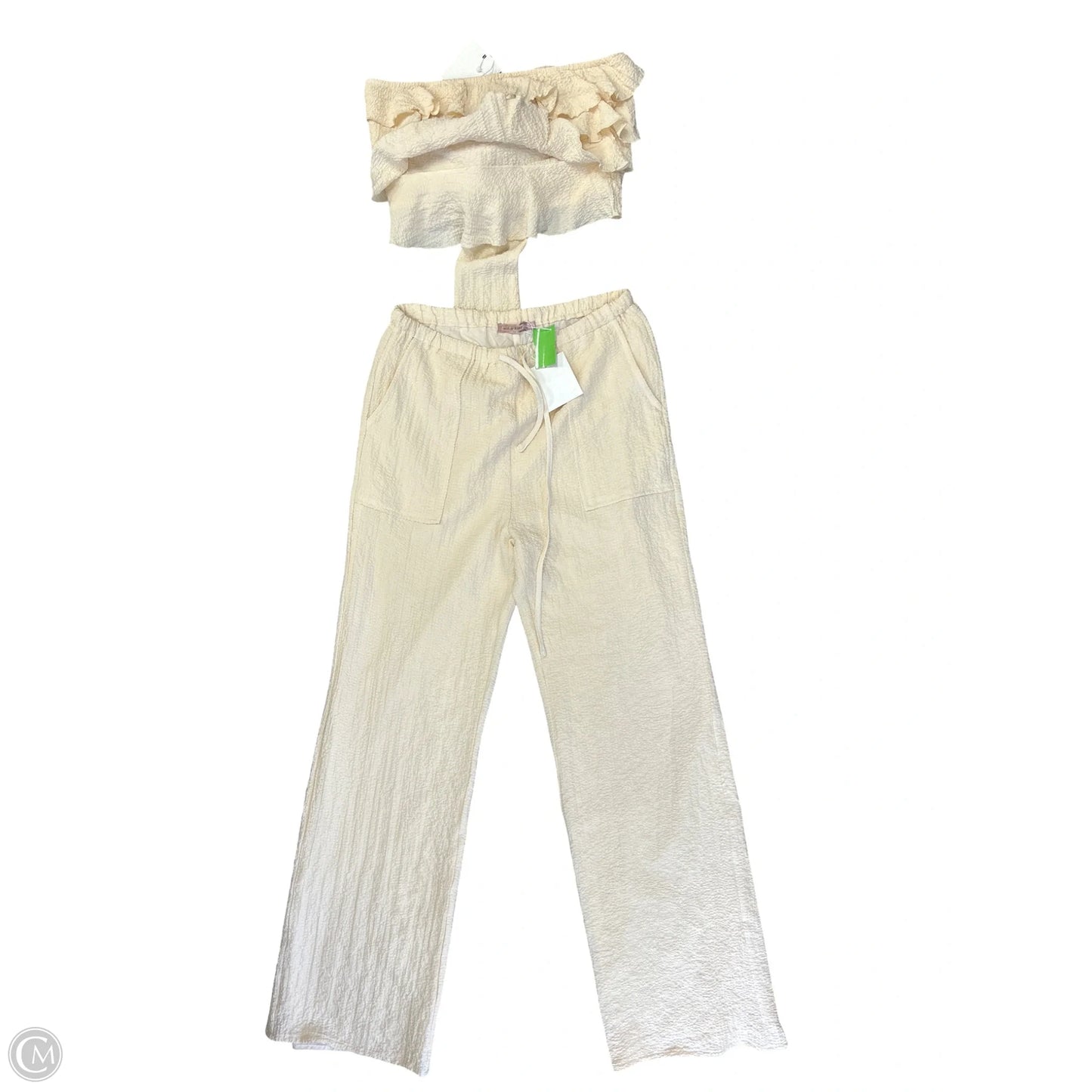 Pants Set 2pc By Clothes Mentor In Cream, Size: M