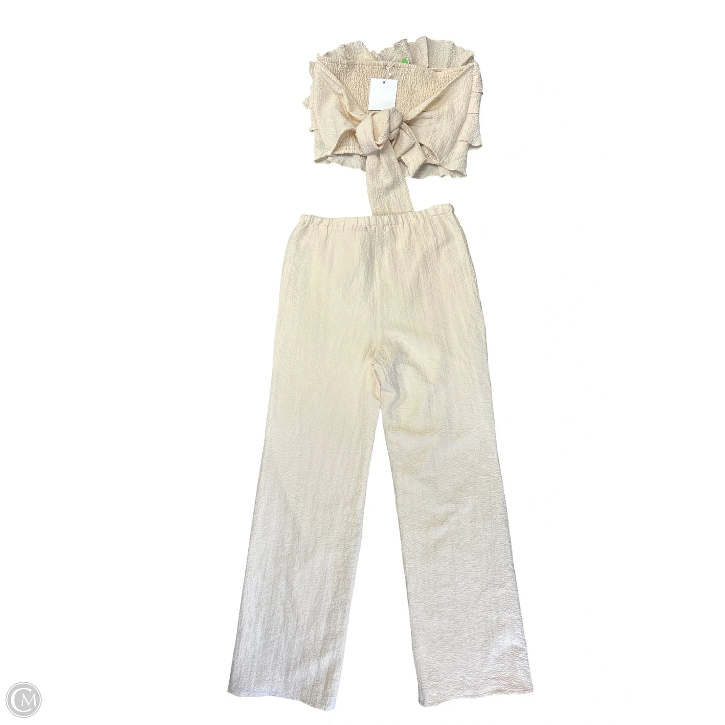 Pants Set 2pc By Clothes Mentor In Cream, Size: M