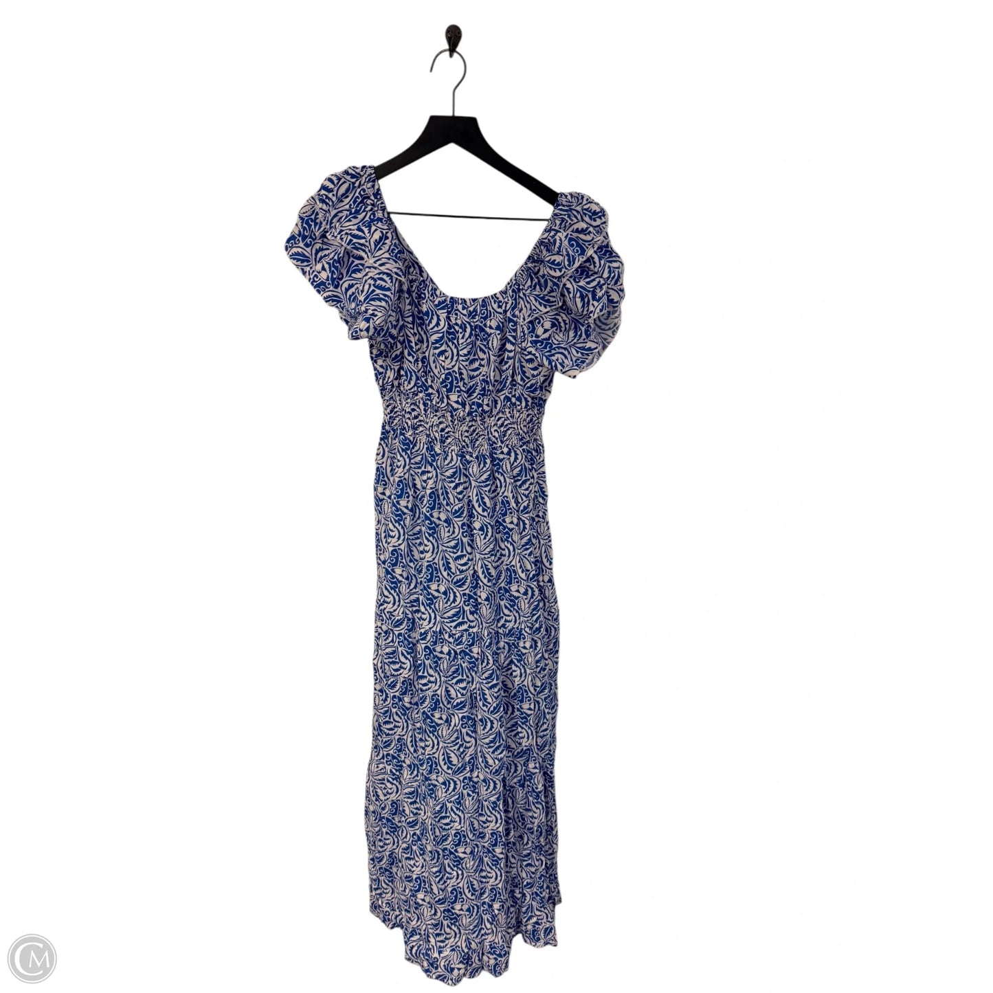 Dress Casual Maxi By Cmf In Blue & White, Size: Xl